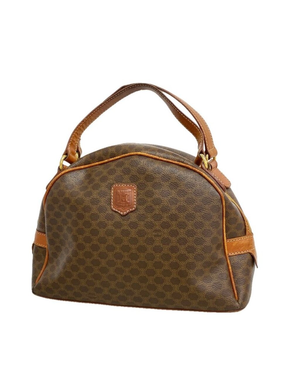 Celine Handbag Macadam Brown Gold